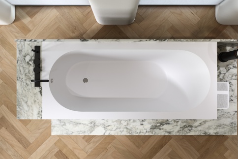 1.01.007.11.1 ORION 170 Ванна 168x74 встраиваемая Soft Rock Белый матовый HOLBI фото 2