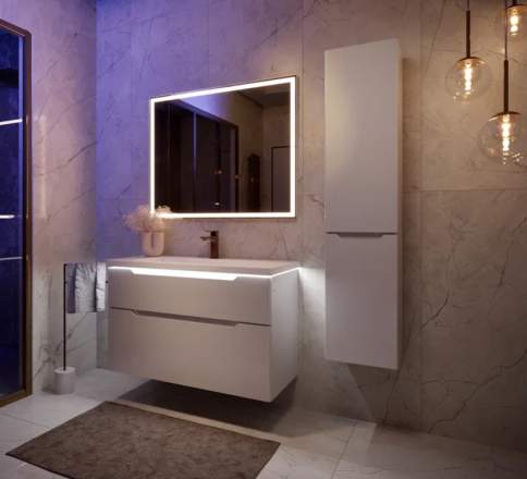 Prim.02.100/W/RL Зеркало Prima 100 с подсветкой JORNO фото 3