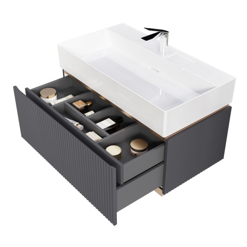 Fil.01.90/P/A/JR Тумба Filoro 90 подвесная антрацит JORNO фото 2