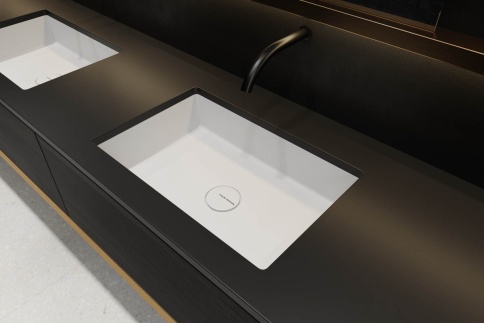 1.02.014.11.3 NEPTUNE 50 Раковина врезная 50x33 Soft Rock Color палитра RAL HOLBI фото 2