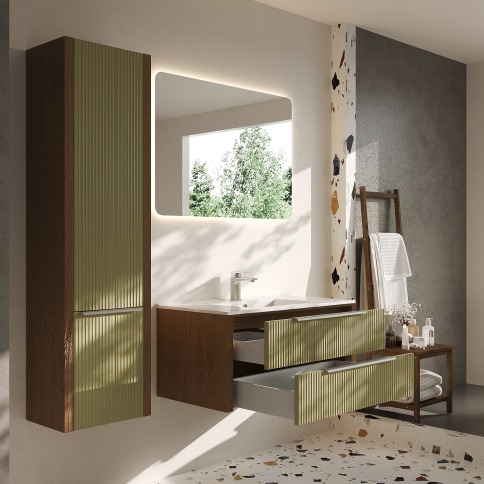 V80Z Тумба под раковину/столешницу Валенсия 80 Зеленый тростник (RAL 6013) фото 5