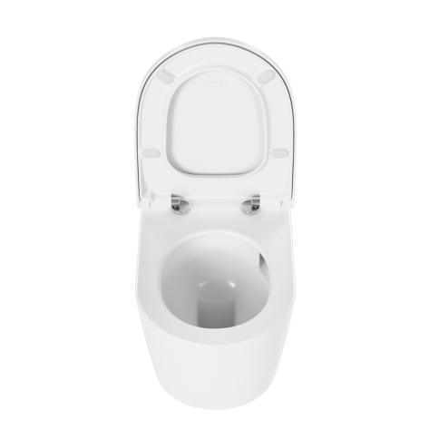 7910B003-6429 Metropole Round подвесной безободковый унитаз QuantumFlush (торнадо) с сиденьем микролифт фото 4