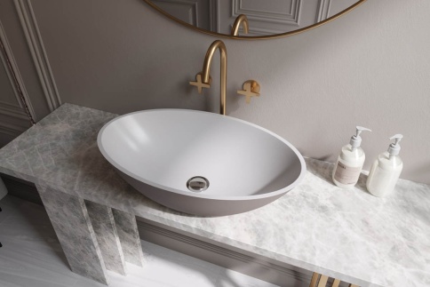 1.02.006.11.2 DIONE Раковина 60x36 Soft Rock Duo палитра RAL HOLBI фото 2