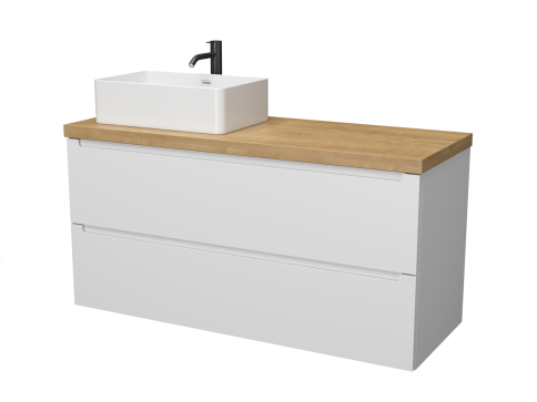 D120BM Тумба под раковину/столешницу Дион 120 Белый мат фото 2