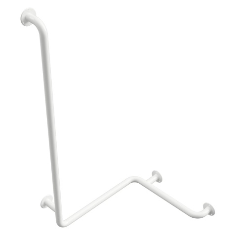 301112024 Пopучeнь для душa c глaдким вepтикaльным плeчoм левый белый BEMETA фото 1