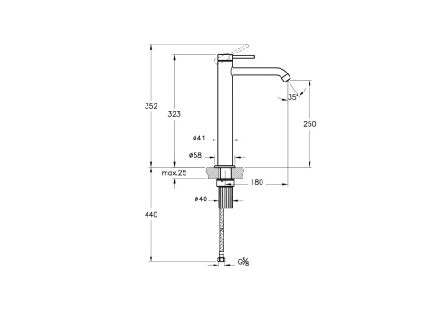 A43534EXP Minimax Round Смеситель для раковины-чаши (высокий) хром VITRA фото 7
