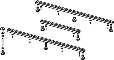 207113 Ножки BASEL 411/423 (8 ножек)  для поддона RIHO фото 1