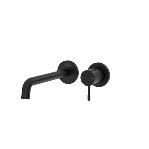 E5708 Смеситель для раковины настенный Atlas черный TESKA фото 1