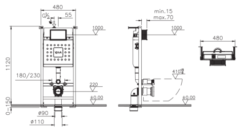 732-5800-01 V-Fix Core Инсталляция 12 см. Все крепежи в комплекте фото 3
