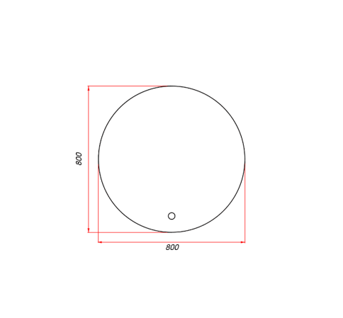 ZD80 Зеркало круглое 80см с фоновой подсветкой фото 6