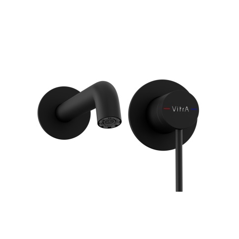 A4354936EXP Minimax Round Внешняя часть встроенного смесителя для раковины черный матовый VITRA фото 3