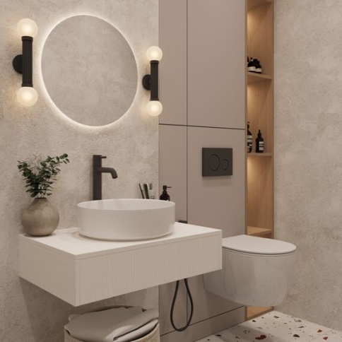 9514A Раковина-чаша 30,5х30,5см белая OLIVEEKA фото 3