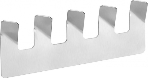 101106045 NIVA Планка с 5-ю крючками  сталь шлифованная BEMETA фото 1