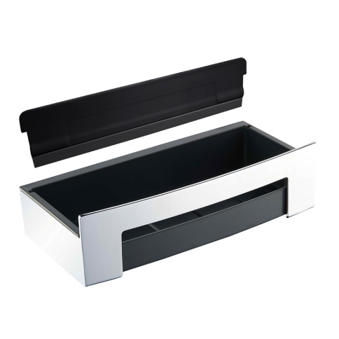 102208302 CYTRO Полочка для мыла/скребок для душевой кабины хром/черный BEMETA фото 1