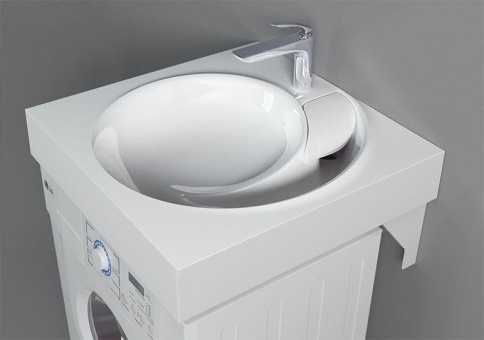 4627173210140 Раковина QOPP 60 на стиральную машину белый JORNO фото 3