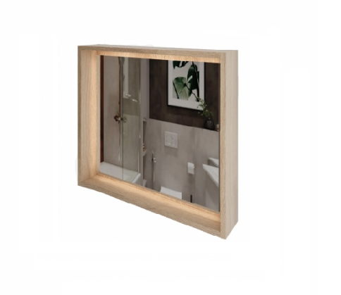 PZD60 Зеркало с полкой Парма60 с подсветкой Дуб фото 1