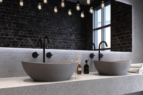 2.02.005.44.4 EUROPE Раковина 54x33 Nano Concrete бетон HOLBI фото 3