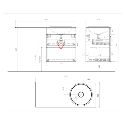 INT0106WM Подвесная тумба с двумя ящиками 120 см Цвет Белый матовый AQWELLA фото 4