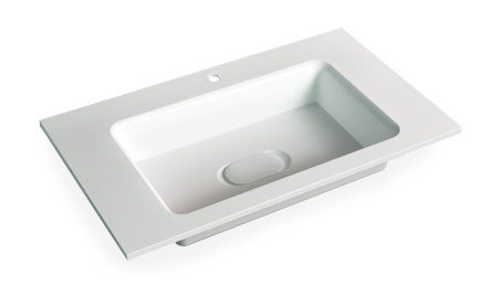 Mol.08.80/W Раковина Modul 80 литьевой мрамор белый JORNO фото 1