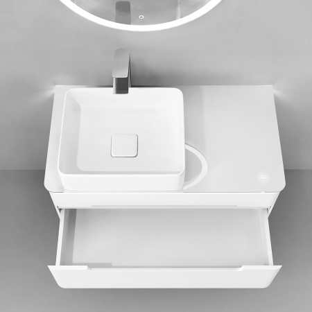 Shi.01.90/P/W Тумба Shine 90 подвесная белый JORNO фото 2