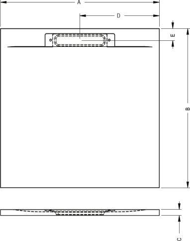 D007018080 Душевой поддон ISOLA 140x90 COLOUR ANTRACIT RIHO фото 2