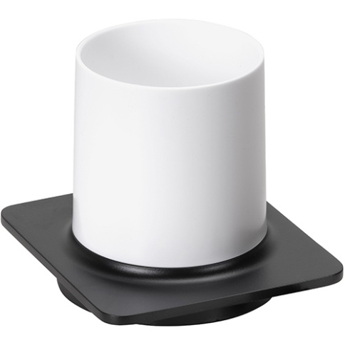 167111010 ORGANIC BLACK Держатель зубной щетки черный матовый BEMETA фото 1