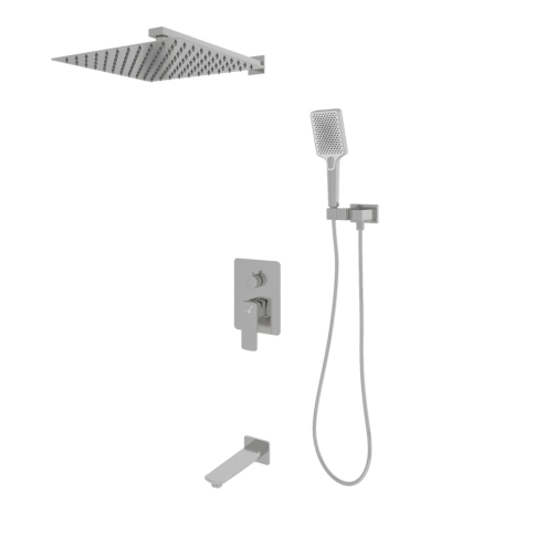 OL-88939003-BN D-LINE Комплект встраиваемой душевой системы на 3 потребителя брашированный никель OLIVEEKA фото 1