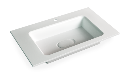 Mol.08.100/W Раковина Modul 100 литьевой мрамор белый JORNO фото 1