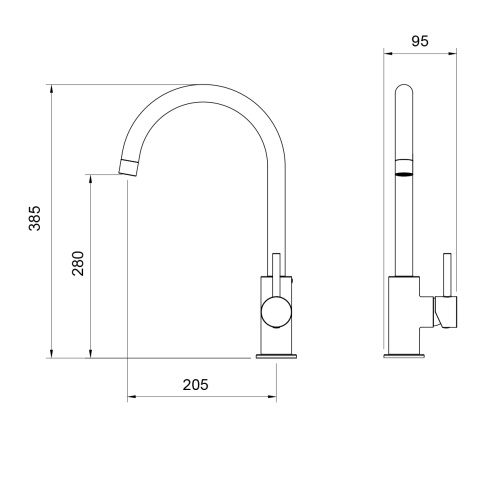OL-963002-BG Кухонный смеситель матовое золото OLIVEEKA фото 3