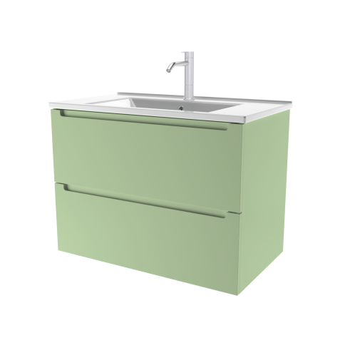 D80F Тумба под раковину/столешницу Дион 80 Фисташковый (RAL 6019) фото 1