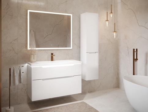 Pro.01.100/P/W/JR Тумба Puro 100 белый JORNO фото 4