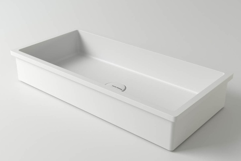 1.02.013.11.1 NEPTUNE 65 Раковина врезная 68x33 Soft Rock Белый матовый HOLBI фото 1