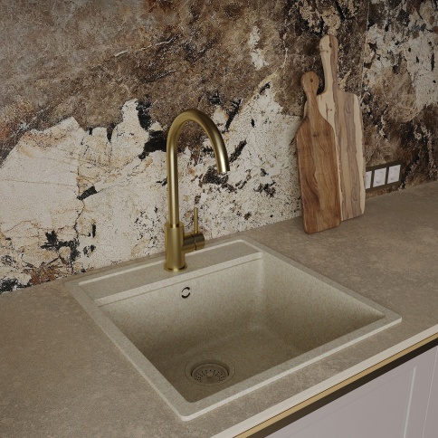 OL-963002-BG Кухонный смеситель матовое золото OLIVEEKA фото 2