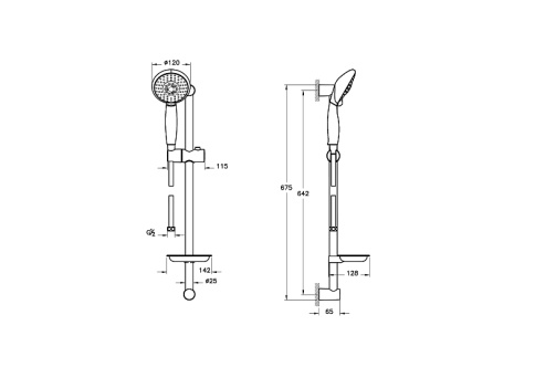 A45682EXP Cozy 5F Душевой гарнитур хром VITRA фото 2