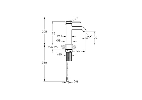 A43530EXP Minimax Round Смеситель для раковины хром VITRA фото 7