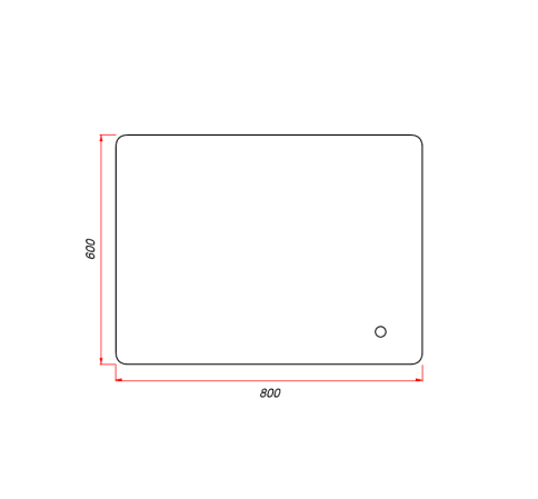 Z8060 Зеркало 80x60см с фоновой подсветкой фото 6