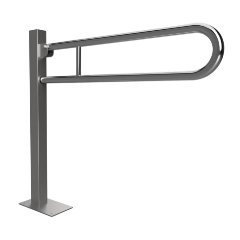 301107601 Откидной поручень с дополнительным креплением в пол 813 мм сталь полированная BEMETA фото 1