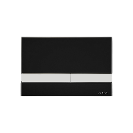 740-1101 Select Панель системы смыва стекло цвет черный глянец кнопки хром для инсталляций  742-ххх-ххх 748-ххх-хх и 750-ххх-хх фото 1