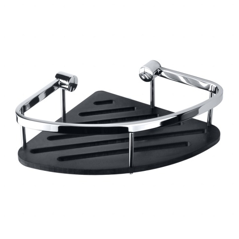 146208386 CYTRO Угловая полочка для мыла хром/черный BEMETA фото 1