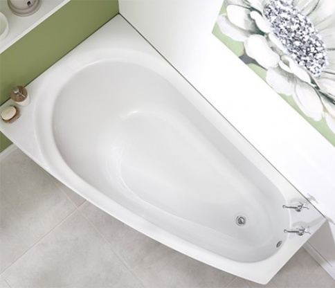 ВАС013000Л100 BALINE Ванна асимметричная левая 150х90 белая ALBA SPA фото 3