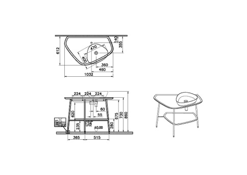 62581 Plural Столешница-консоль 100 см под раковину цвет матовый белый правая VITRA фото 3