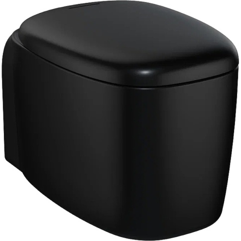 7830B483-0075 Plural Rim-Ex безободковый подвесной унитаз без сиденья черный матовый фото 1