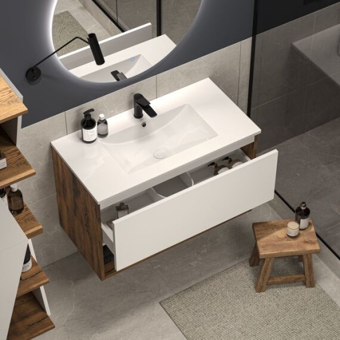 NS2001-70 Раковина накладная  70см белая OLIVEEKA фото 3