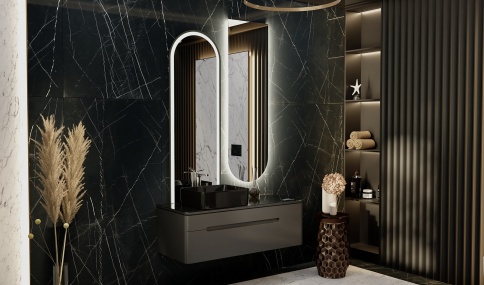 *Shi.01.120-M/P/A Тумба Shine 120  с МФМ подвесная антрацит JORNO фото 2