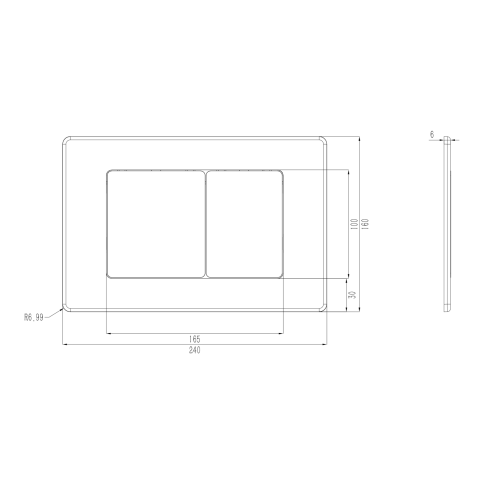 OL-E12-MB Панель смыва (металл) черный матовый OLIVEEKA фото 4