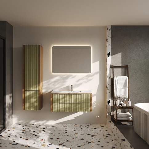 V80Z Тумба под раковину/столешницу Валенсия 80 Зеленый тростник (RAL 6013) фото 2