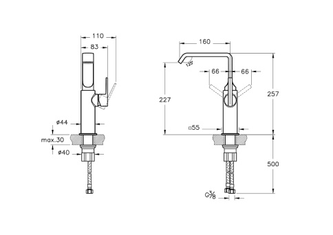 A42765 Suit Смеситель для раковины-чаши (высокий) хром VITRA фото 2