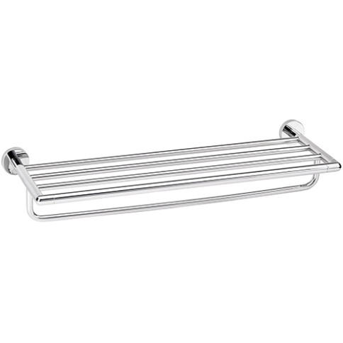 166205072 STELLA Полка для полотенец 600мм с полотенцедержателем, хром BEMETA фото 1