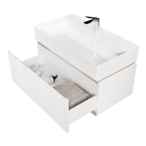 Fil.01.90/P/W/JR Тумба Filoro 90 подвесная белый JORNO фото 4