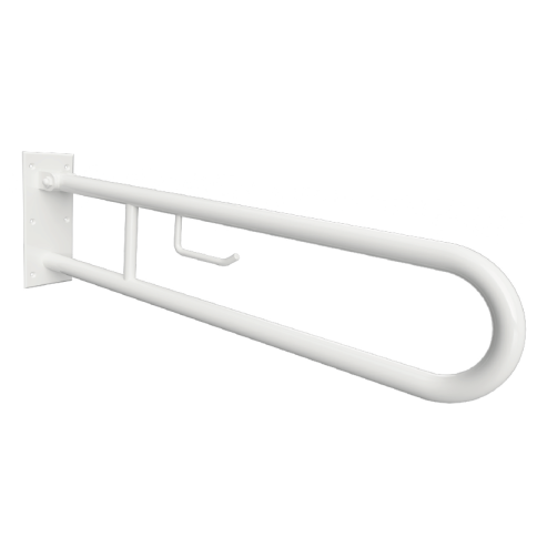 301102294 Опорный U- образный поручень с держателем рулона 900 мм белый BEMETA фото 1